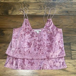 Light pink/mauve velvet Express tank